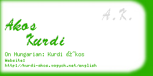akos kurdi business card